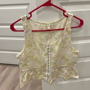 H&M Floral Ruffle Top
